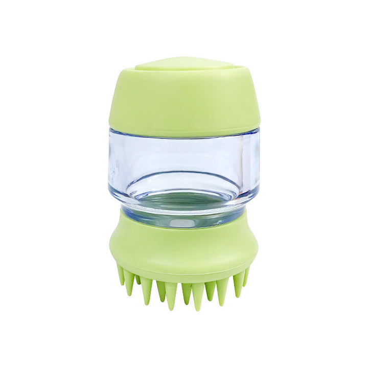 Transform Bath Time with Our Pet Bath Brush Silicone Double Head Shampoo Dispenser Tool