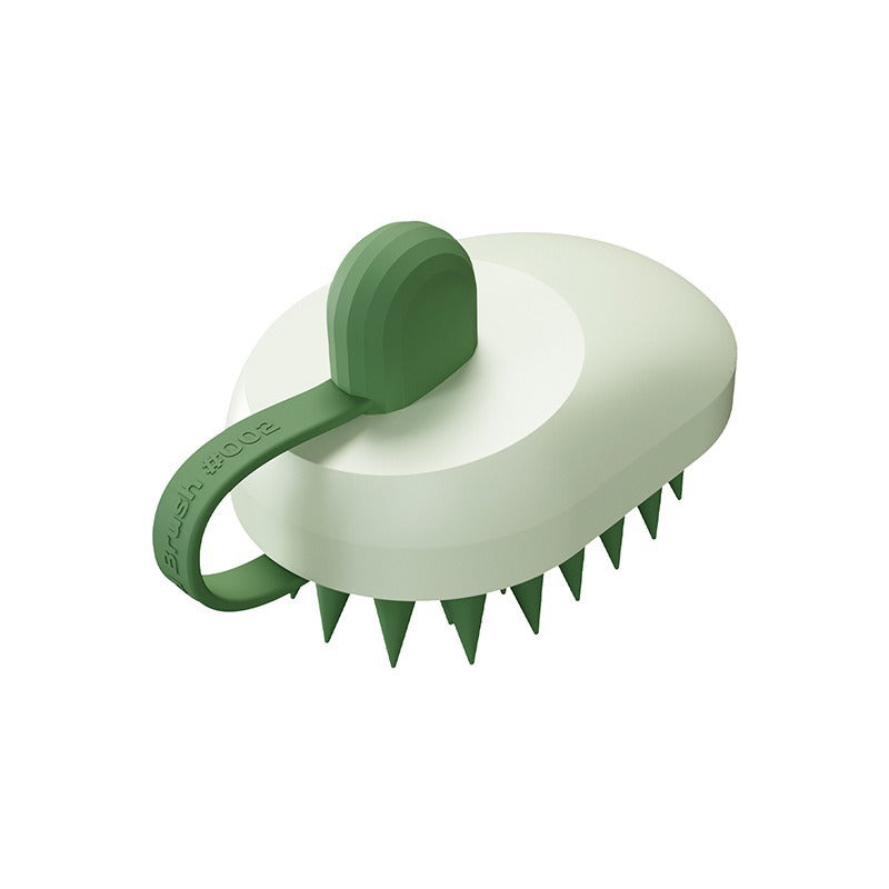 Pet Bath Brush Soft Gel Shampoo Massager Cleaning Tool