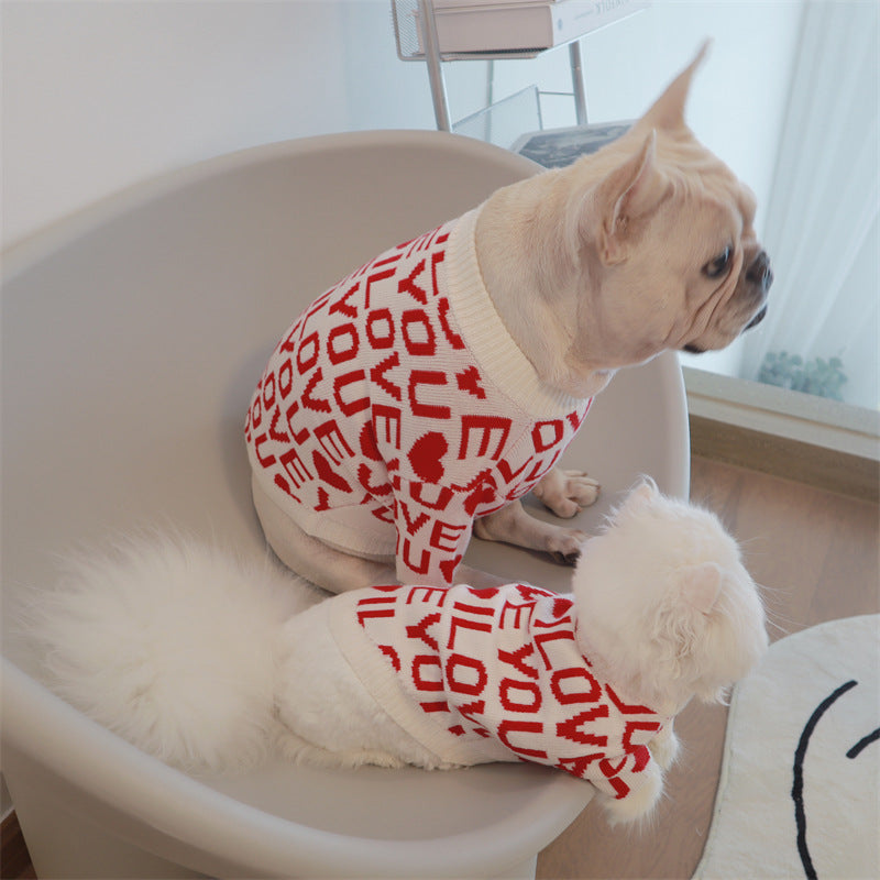 Warm Padded Pet Sweater Clothing