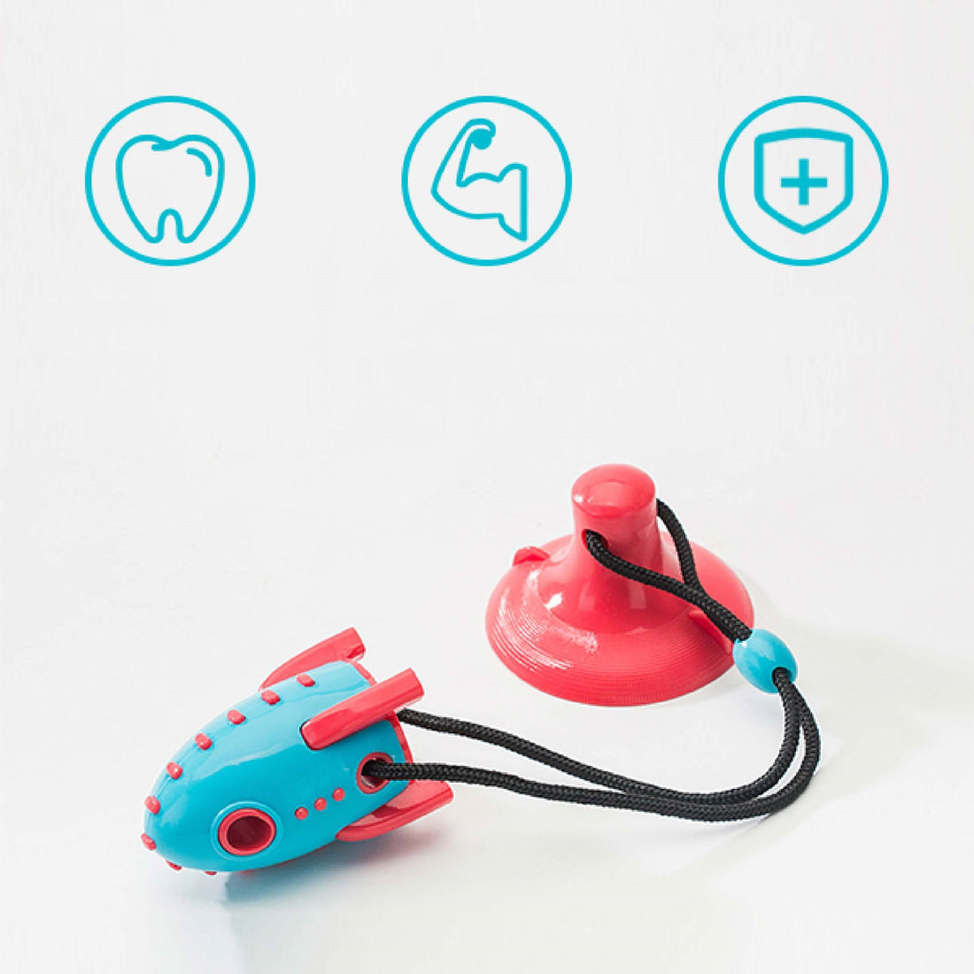 Rocket Interactive Food Dispensing Bite Resistant Pet Toy