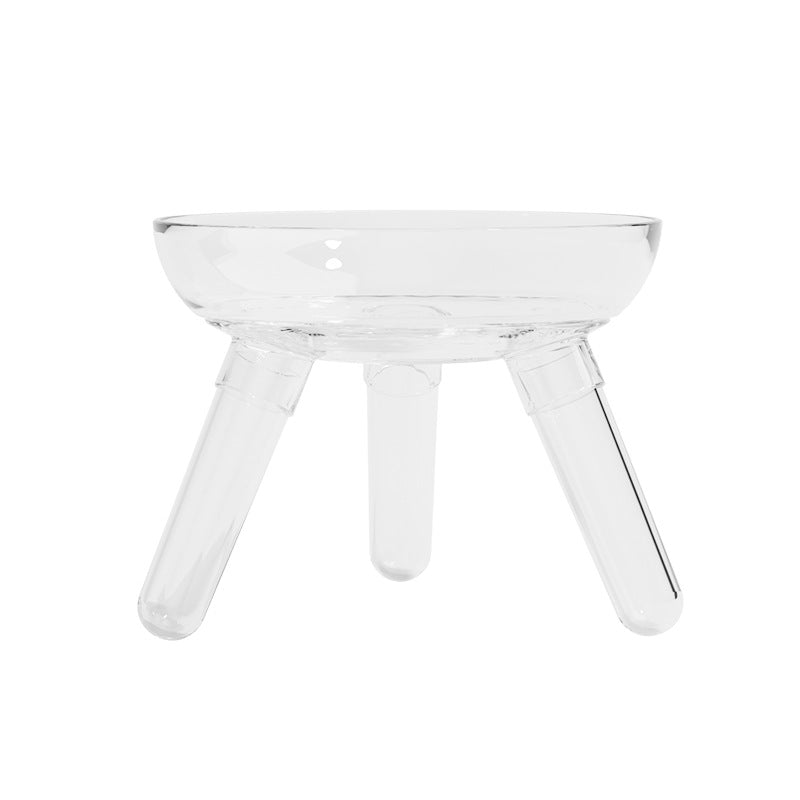 Anti Knock Transparent Glass Pet Feeding Water Bowl