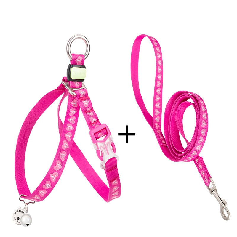 Bell Chest Strap Vest Pet Leash Set