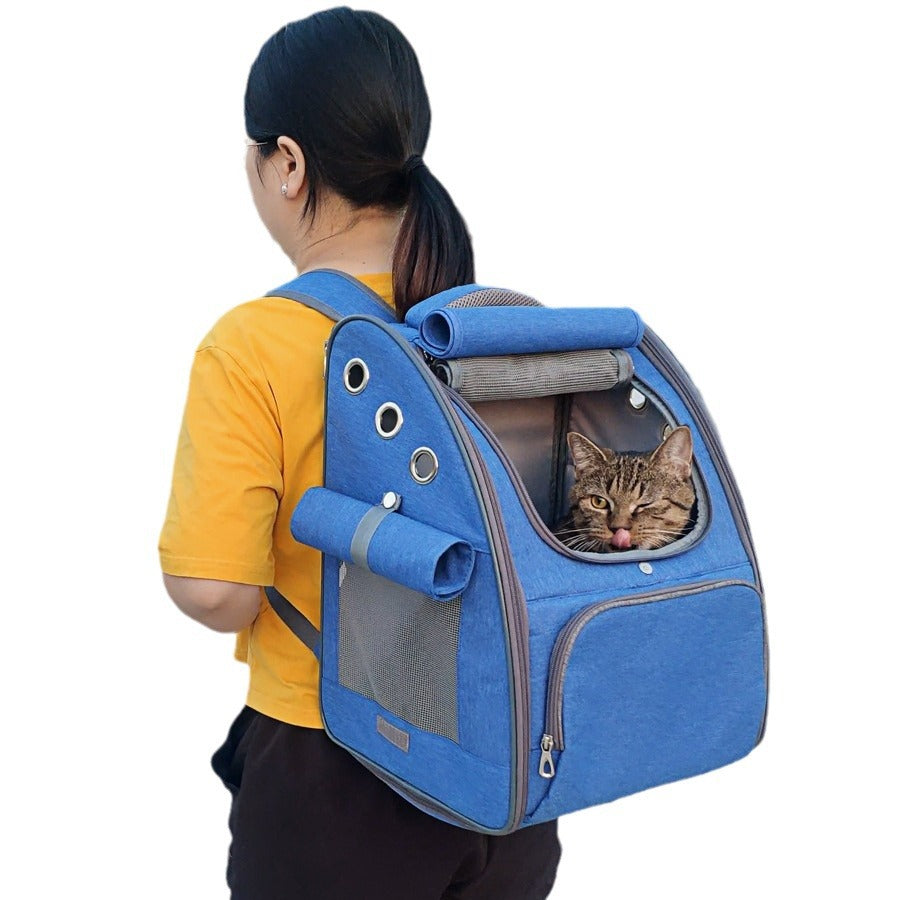 Pet Carrier Foldable Breathable Backpack Travel Bag