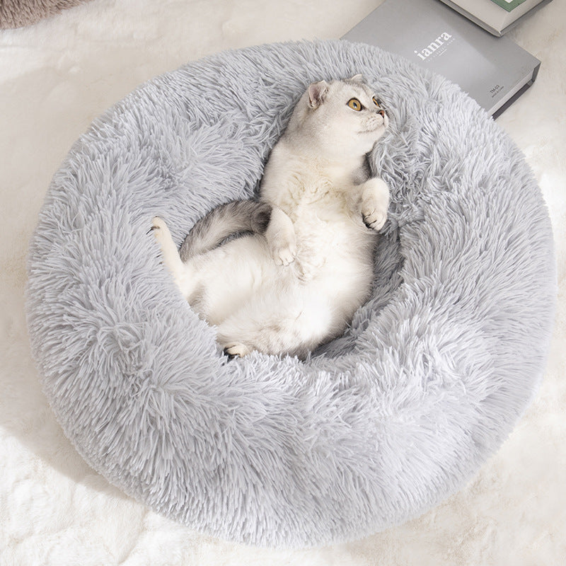 Round Cotton Warm Winter Pet Sleeping Bed