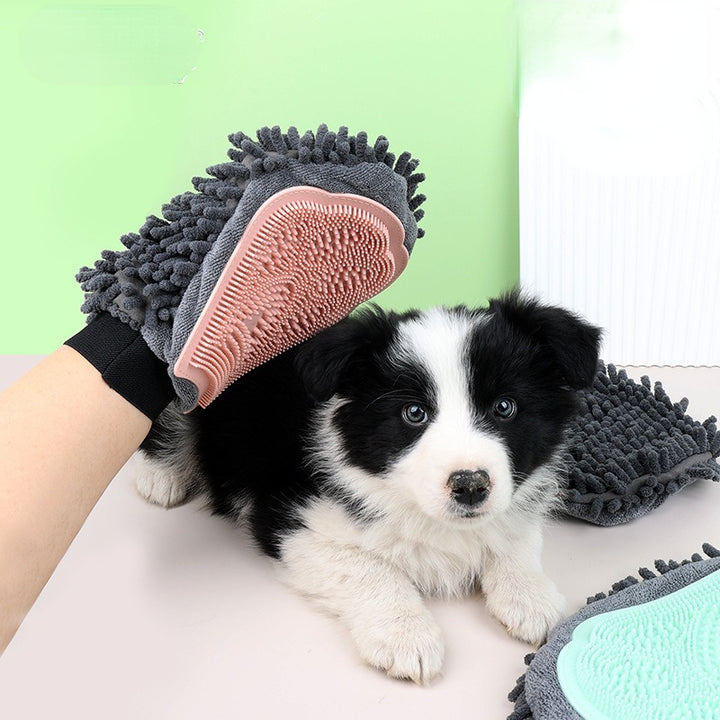 Pet Bathing Brush 2 In 1 Grooming Massage Cleaning Glove