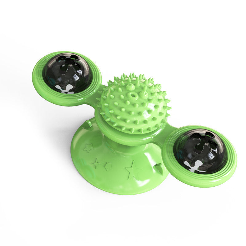 Sucker Turn Windmill Pet Toy Creative Spin Ball