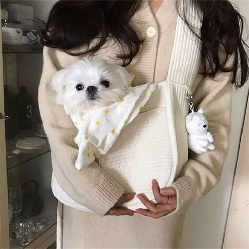 Pet Carrier Handmade Canvas Travel Shoulder Tote Bag