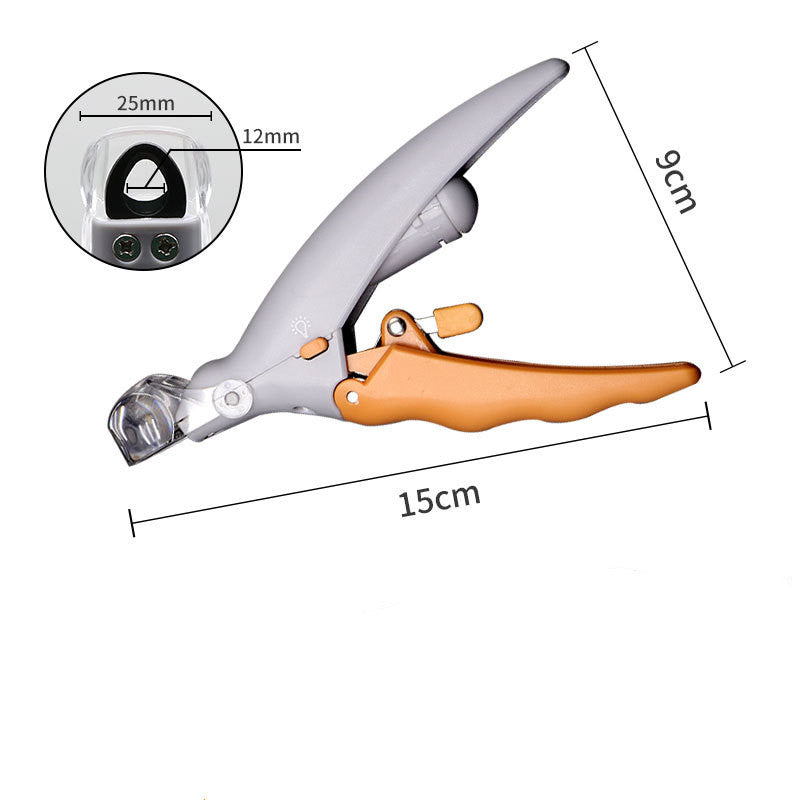 Pet Nail Clipper LED Light Glow Safety Grooming Tool