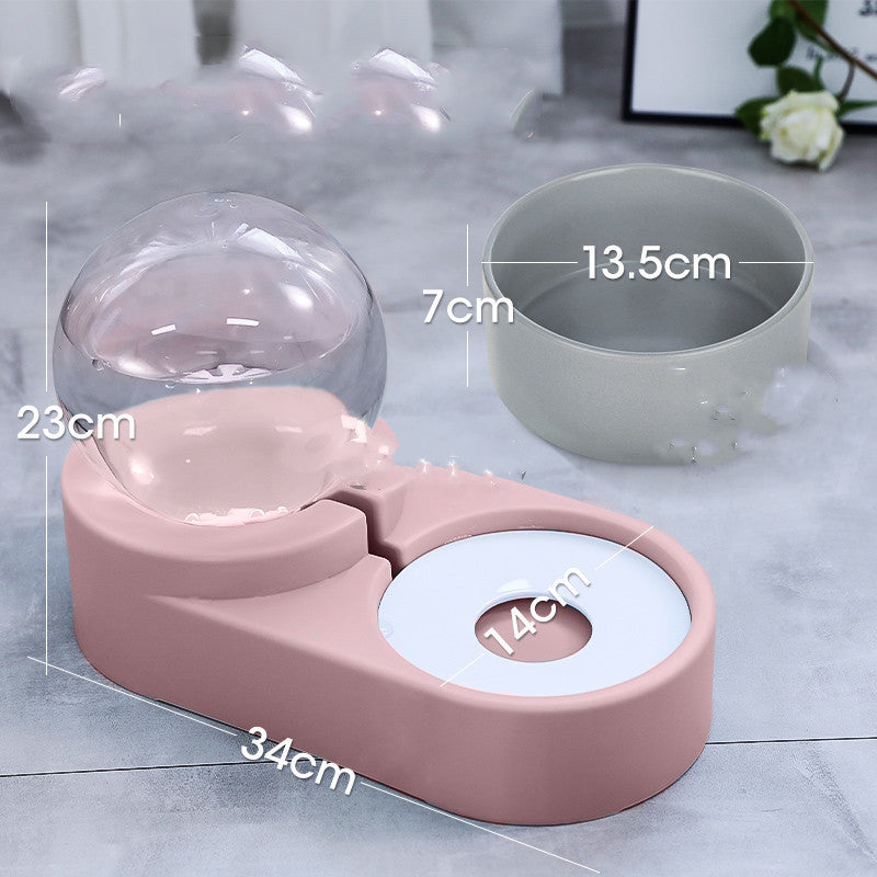 Automatic Bubble Fountain Pet Feeding Water Dispenser Bowl