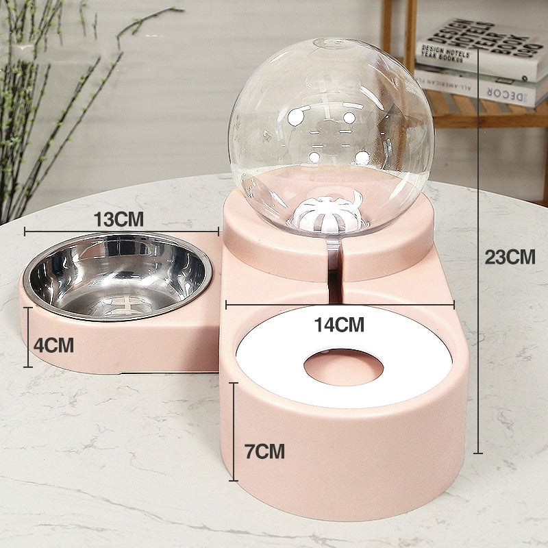 Automatic Bubble Fountain Pet Feeding Water Dispenser Bowl
