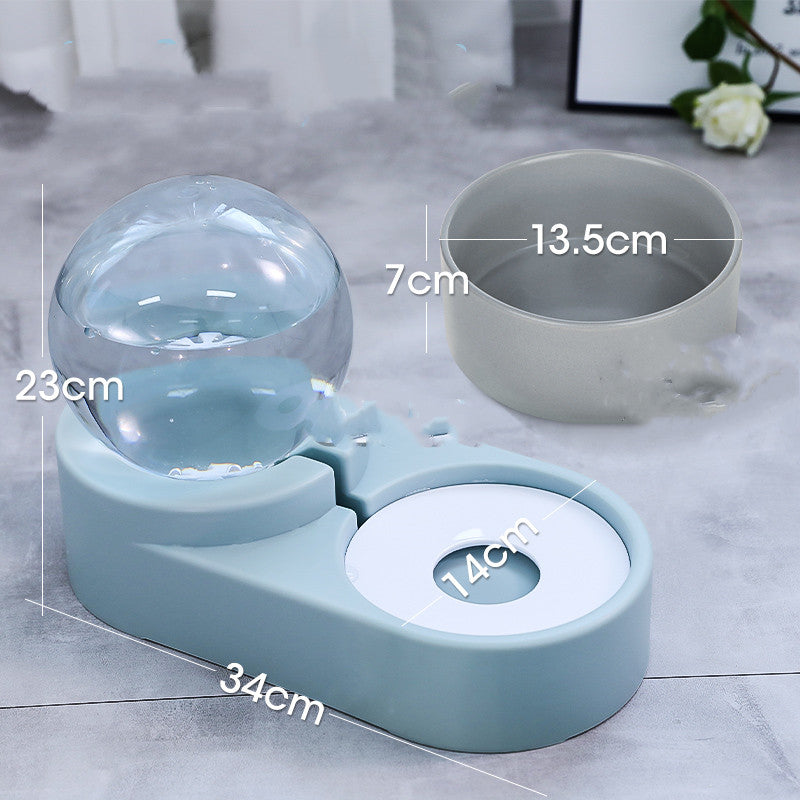 Automatic Bubble Fountain Pet Feeding Water Dispenser Bowl