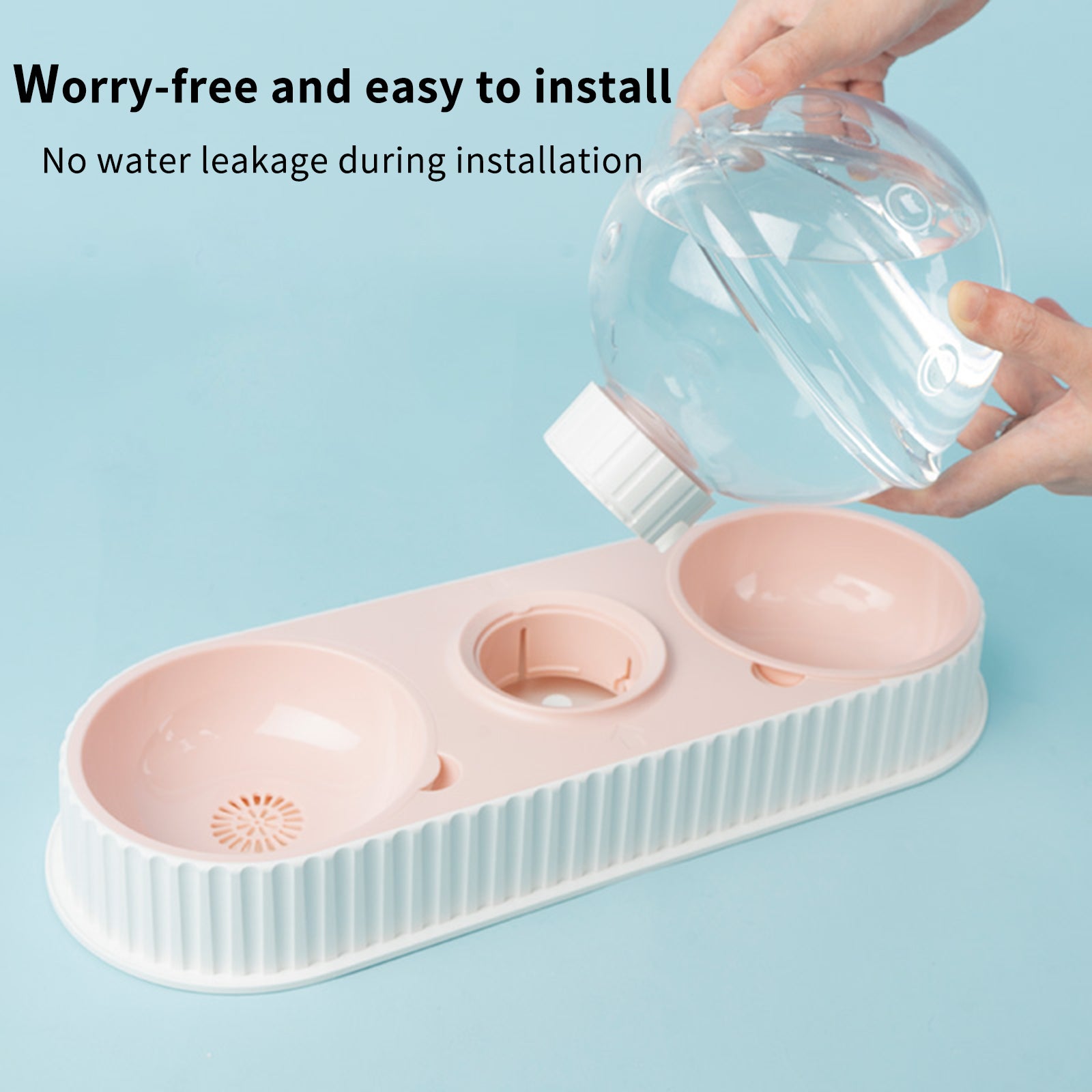 Automatic Plastic Pet Feeding And Water Dispenser Bowl