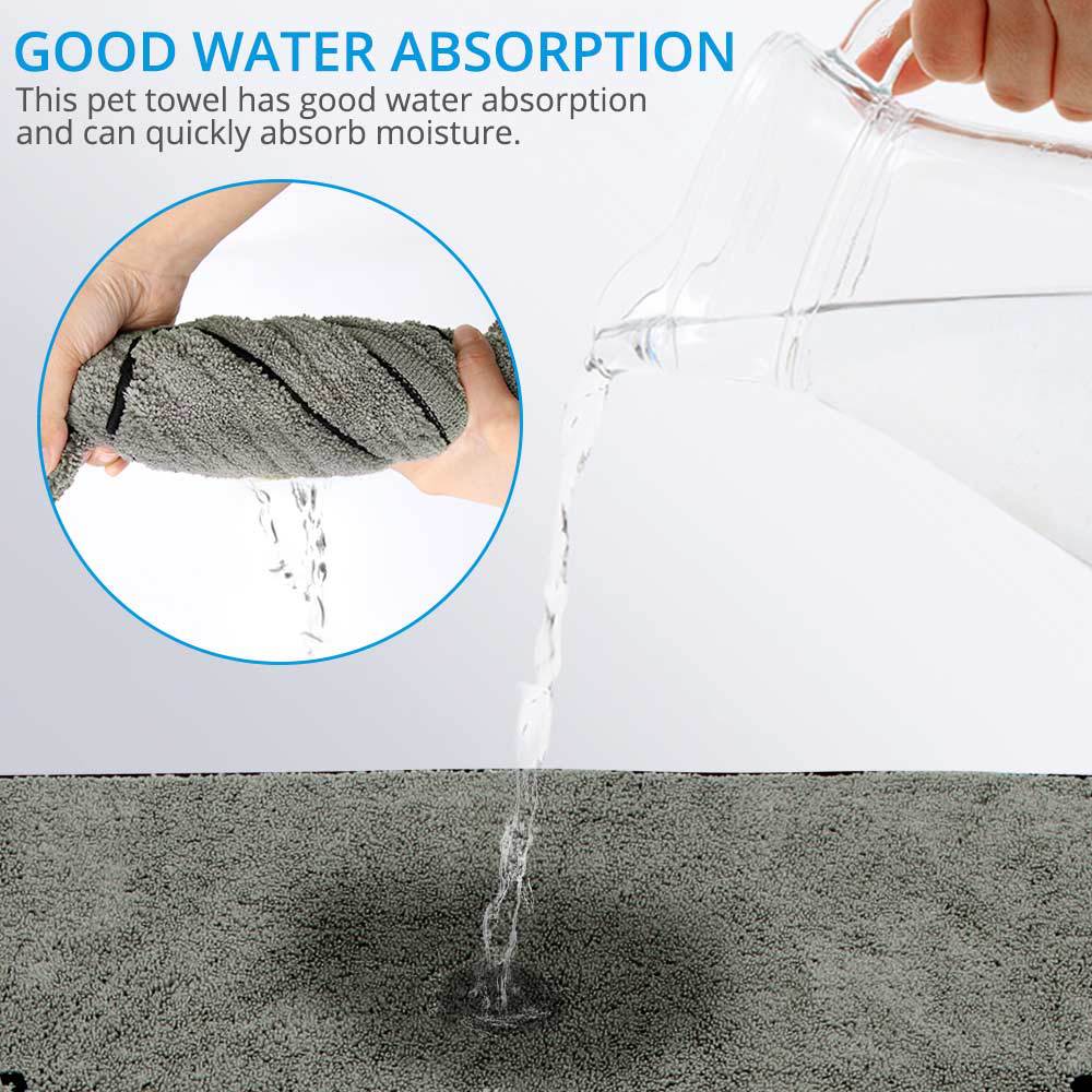 Pet Bathrobe Super Absorbent Bath Towel Grooming Coat