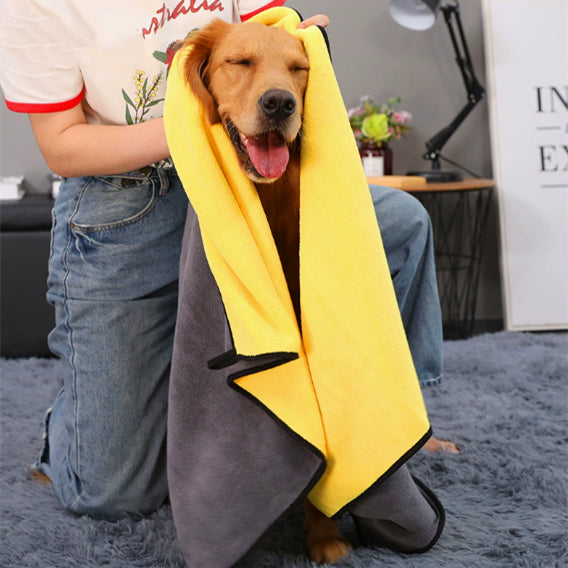 Pet Quick Dry Absorbent Bath Towel Large Breed Grooming Tool