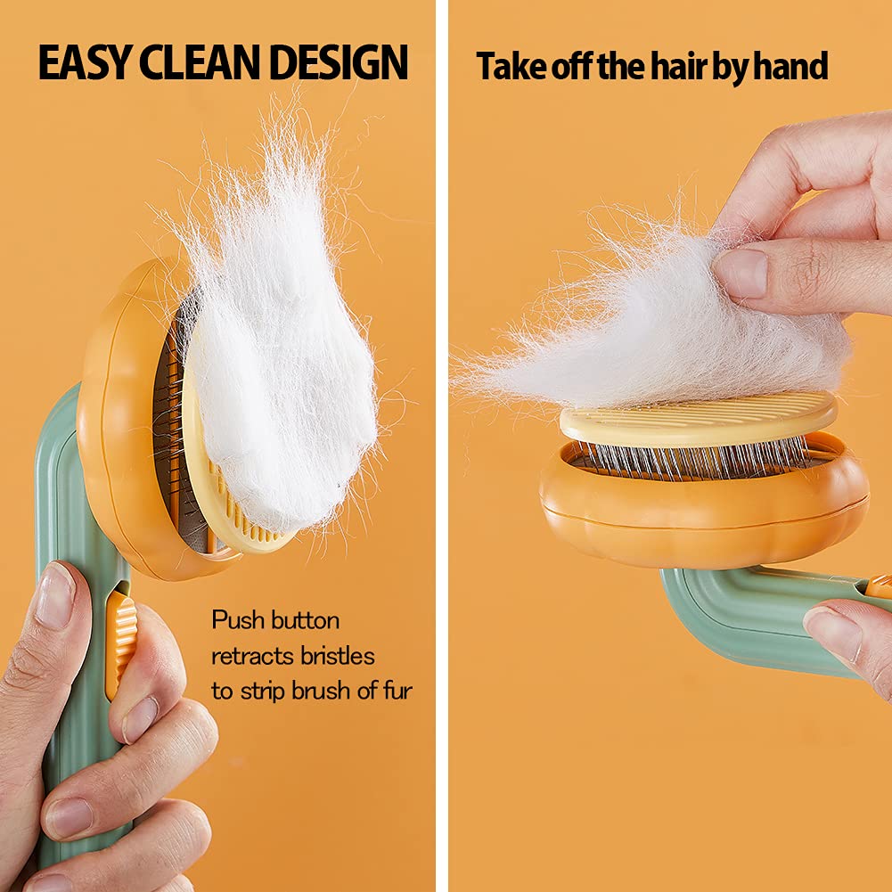 Pet Grooming Slicker Brush Self Cleaning Hair Removal Tool