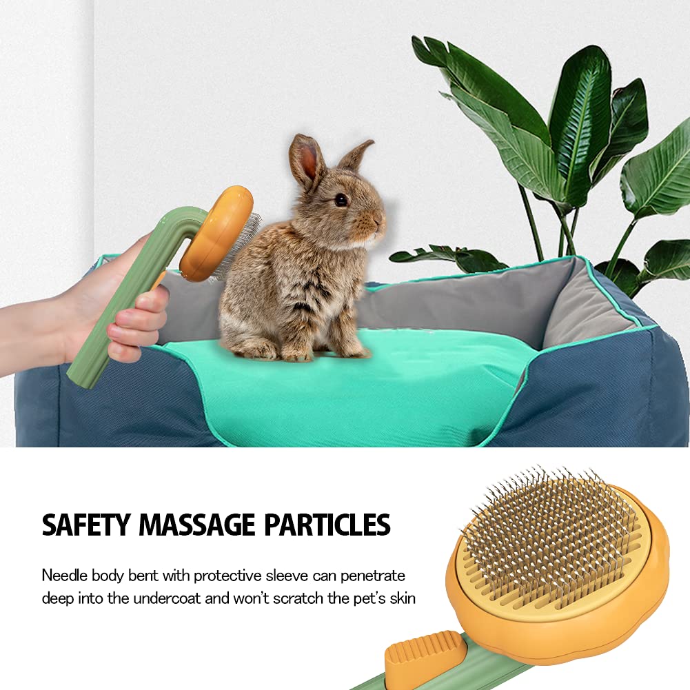 Pet Grooming Slicker Brush Self Cleaning Hair Removal Tool