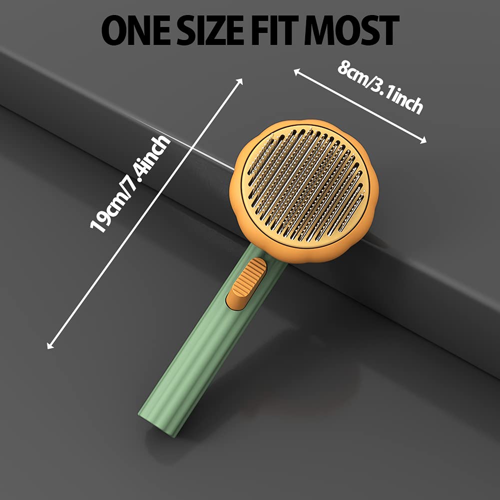 Pet Grooming Slicker Brush Self Cleaning Hair Removal Tool
