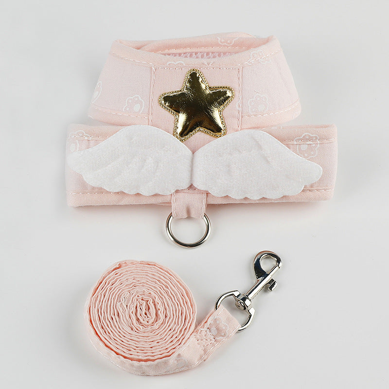 Pet Angel Wings Harness Leash Set Safety Gear