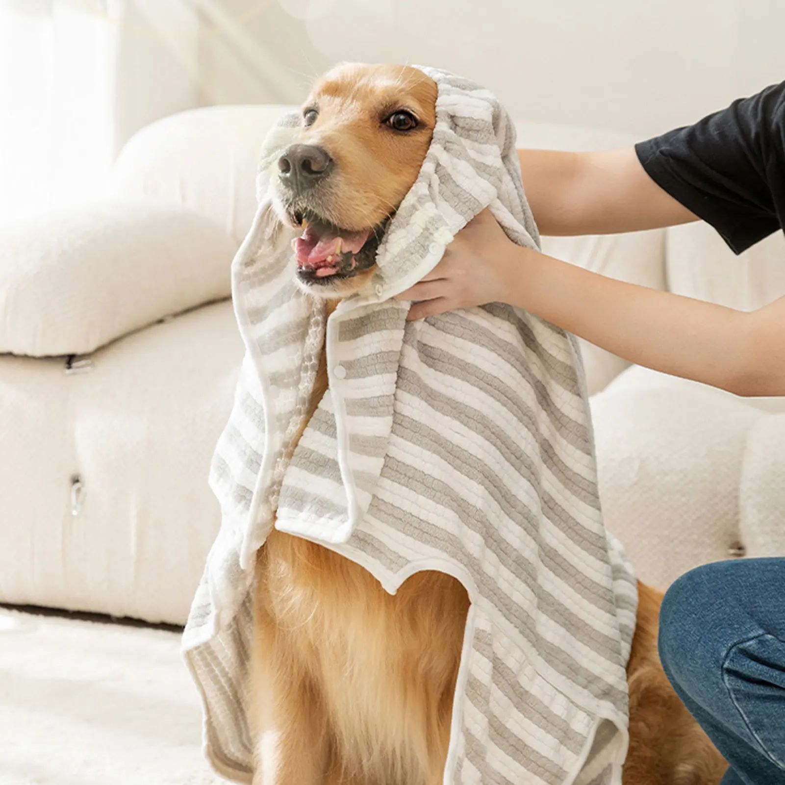 Pet Bath Towel Ultra Absorbent Quick Dry Bathrobe Tool