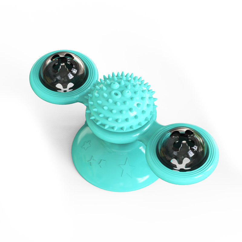Sucker Turn Windmill Pet Toy Creative Spin Ball