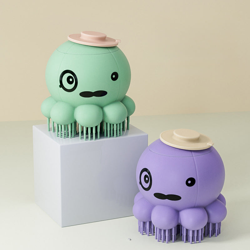 Pet Bath Brush Silicone Massage Shampoo Comb Cleaning Tool