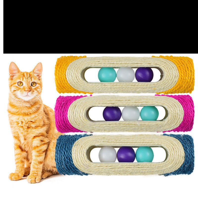 Long Sisal Drum Three Piece Pet Scratching Toy