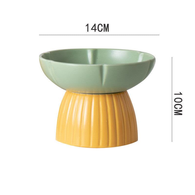 Candy Color Ceramic Feeding Pet Bowl