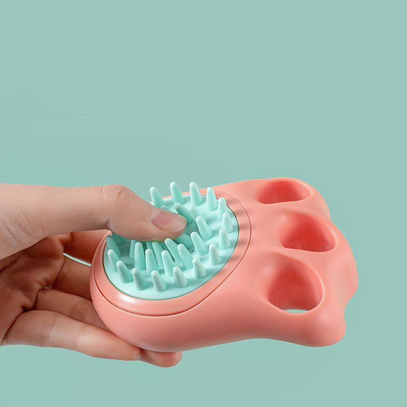 Pet Bath Brush Massage Comb Claw Cleaning Grooming Tool