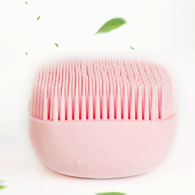 Pet Bath Brush Silicone Bristles Shampoo Dispenser Grooming Tool