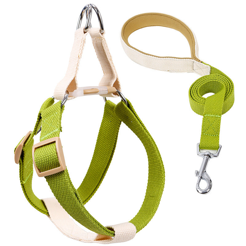 Color Drawstring Vest Style Pet Harness Leash