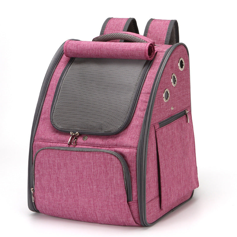 Pet Carrier Foldable Breathable Backpack Travel Bag