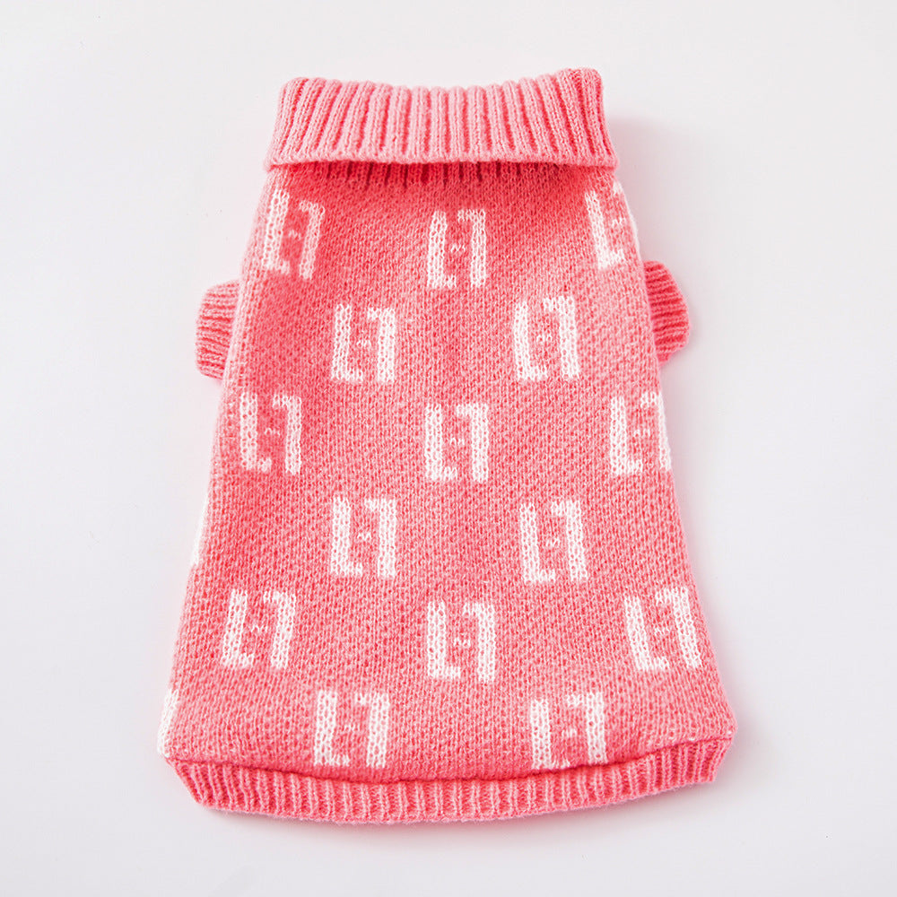High Collar Fashionable Pet Sweater