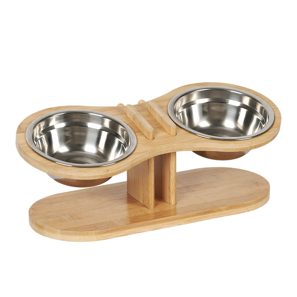 Adjustable Tilted Pet Feeding Stand Bowl