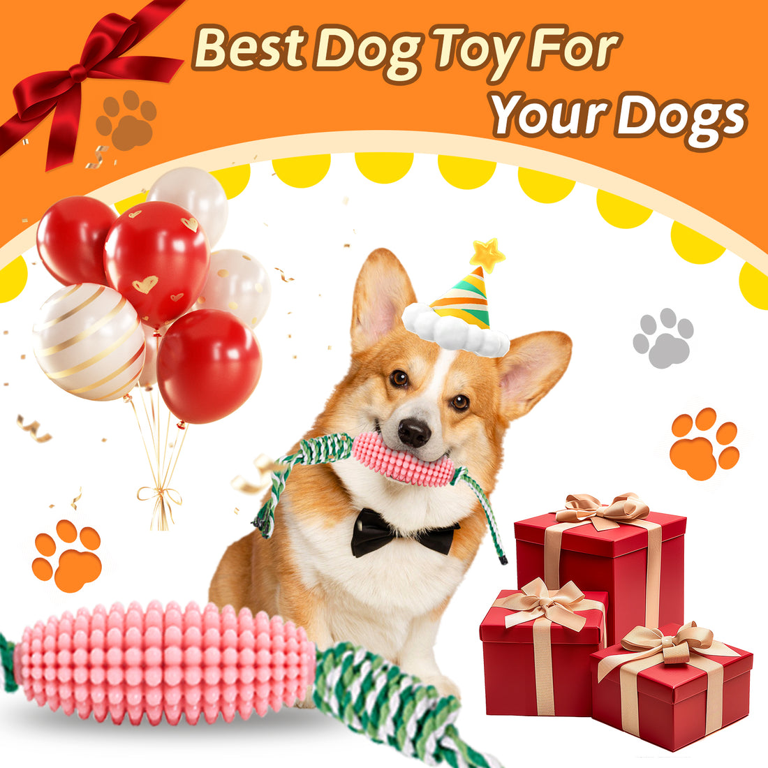 Interactive Corn Toothbrush Chew Toy Dental Care Pet Toy For Aggressive Chewers
