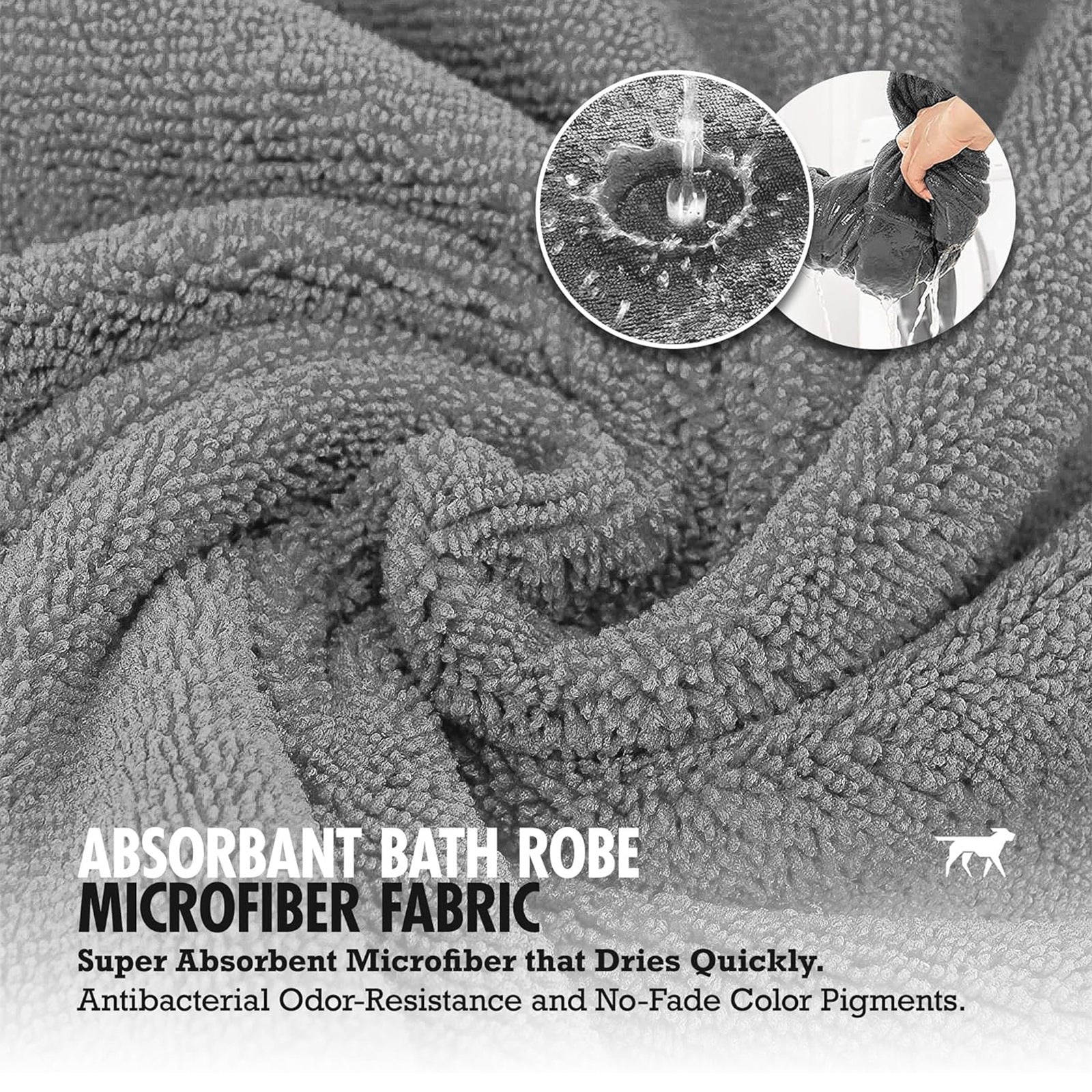 Pet Bathrobe Absorbent Bath Towel Pajamas Coat Outfit