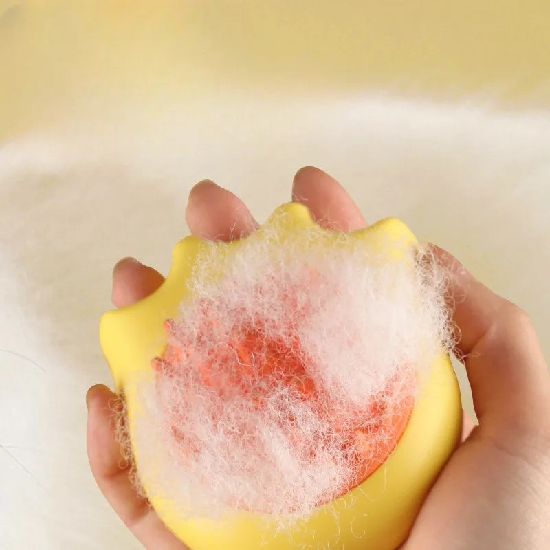 Pet Bath Brush Shampoo Dispenser Massage Cleaning Comb