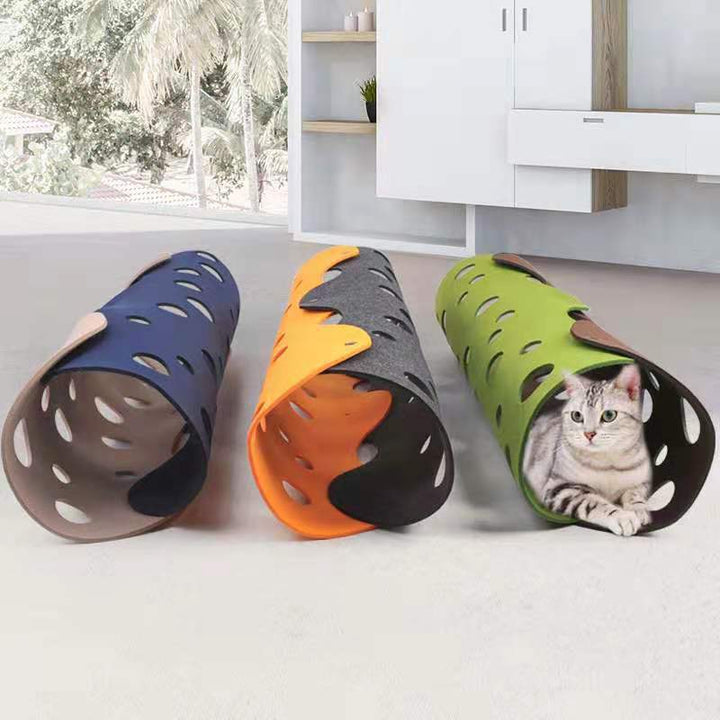Removable Felt Pet Tunnel Interactive Play Toy