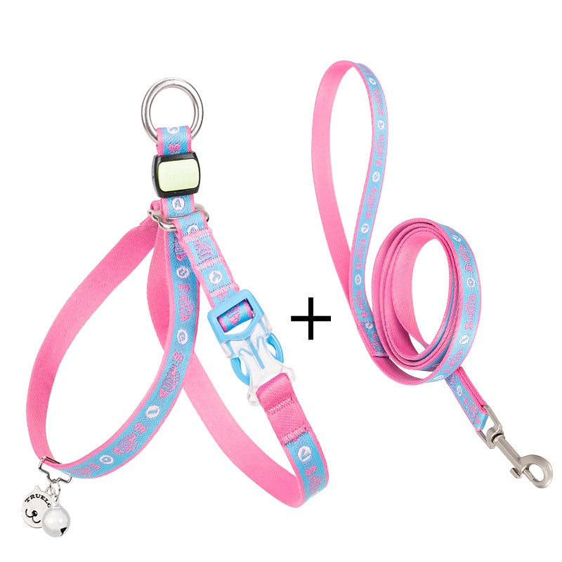 Bell Chest Strap Vest Pet Leash Set
