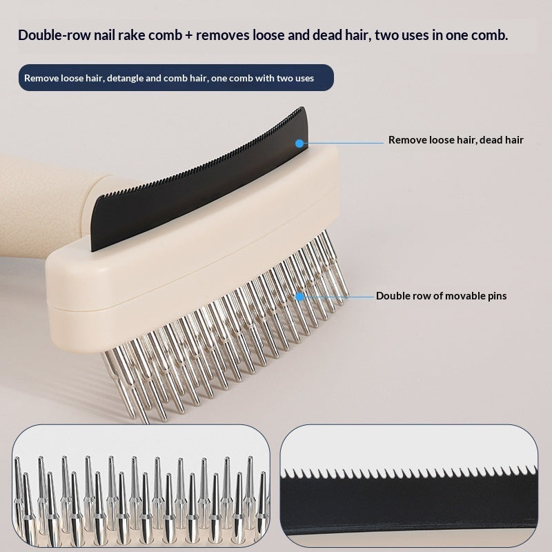 Pet Grooming Brush Loose Hair Detangling Fur Removal Tool