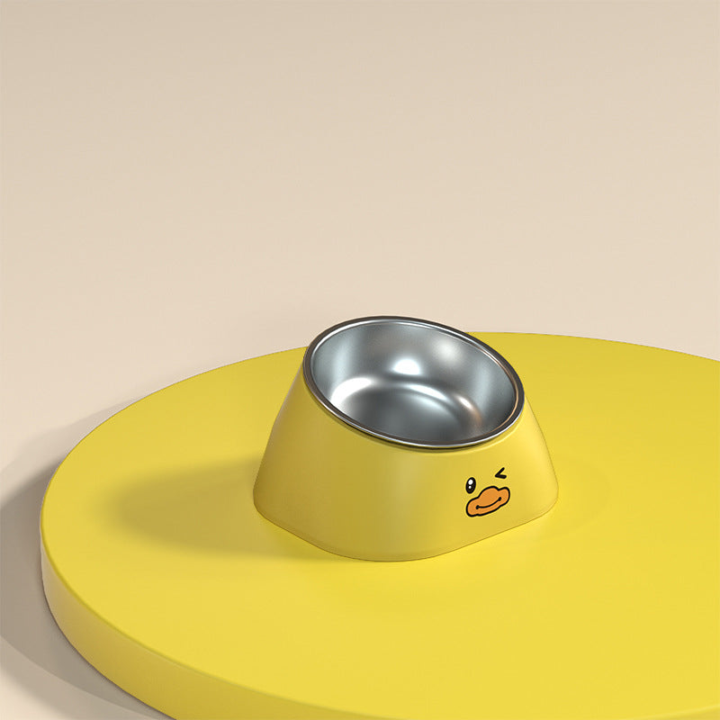 Stainless Steel 15 Degree Tilted Pet Feeding Bowl