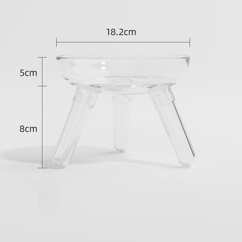 Anti Knock Transparent Glass Pet Feeding Water Bowl