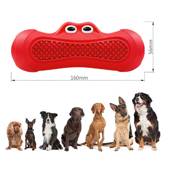 Vocal Rugby Rubber Teething Chew Toy Bite Resistant Pet Dental Toy