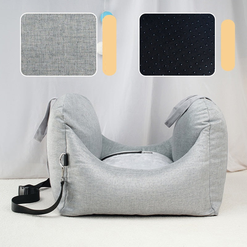 Pet Car Seat Carrier Detachable Washable Portable Travel Bed