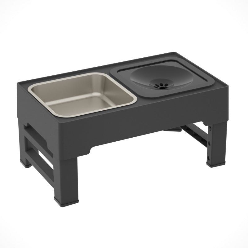 Adjustable Stainless Double Bowl Pet Feeding Stand