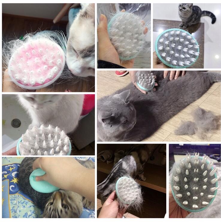 Pet Bath Brush Massage Grooming Cleaning Tool