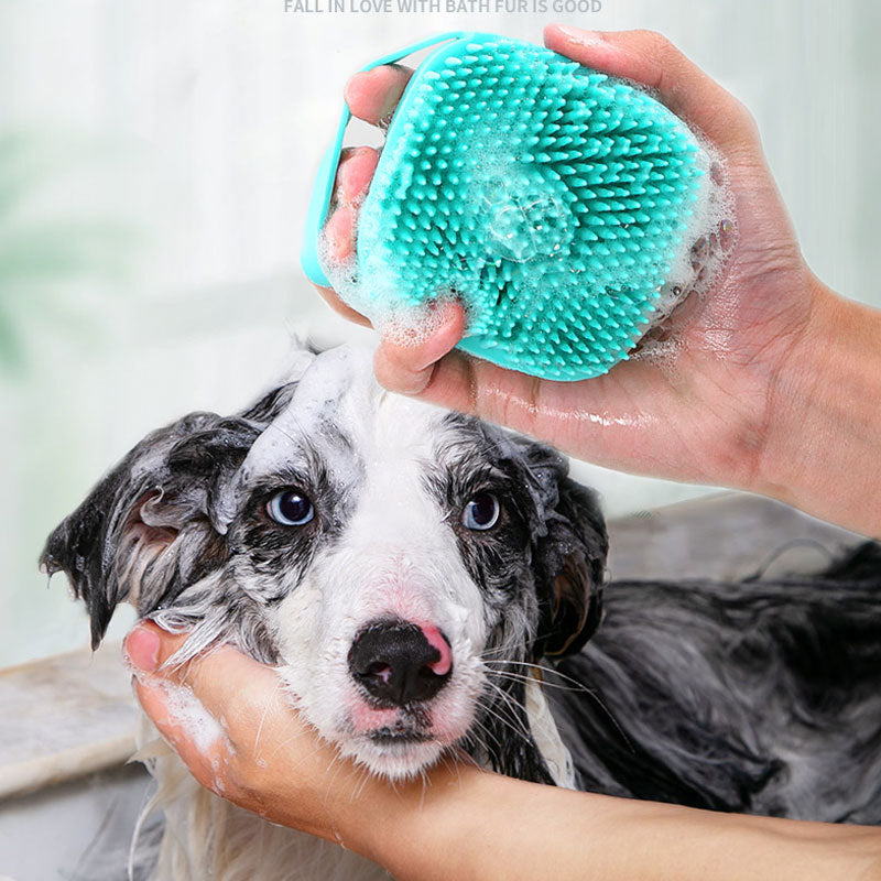 Pet Silicone Bath Brush Massage Grooming Tool