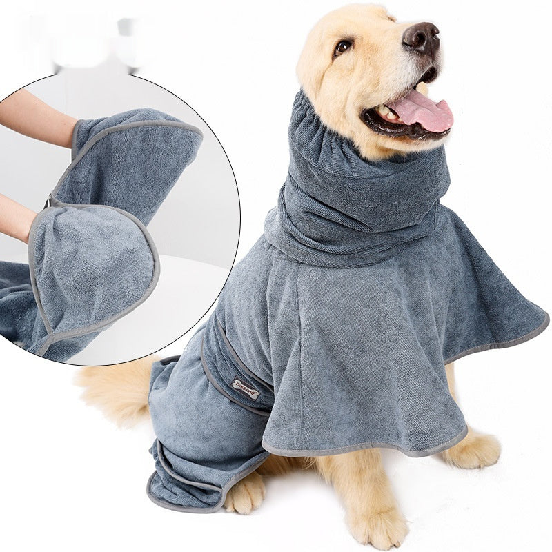 Pet Cotton Bath Towel Quick Dry Absorbent Grooming Cloth