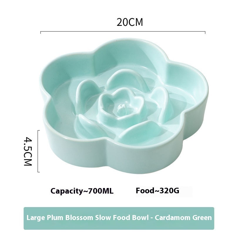 Ceramic Slow Feeding Pet Bowl