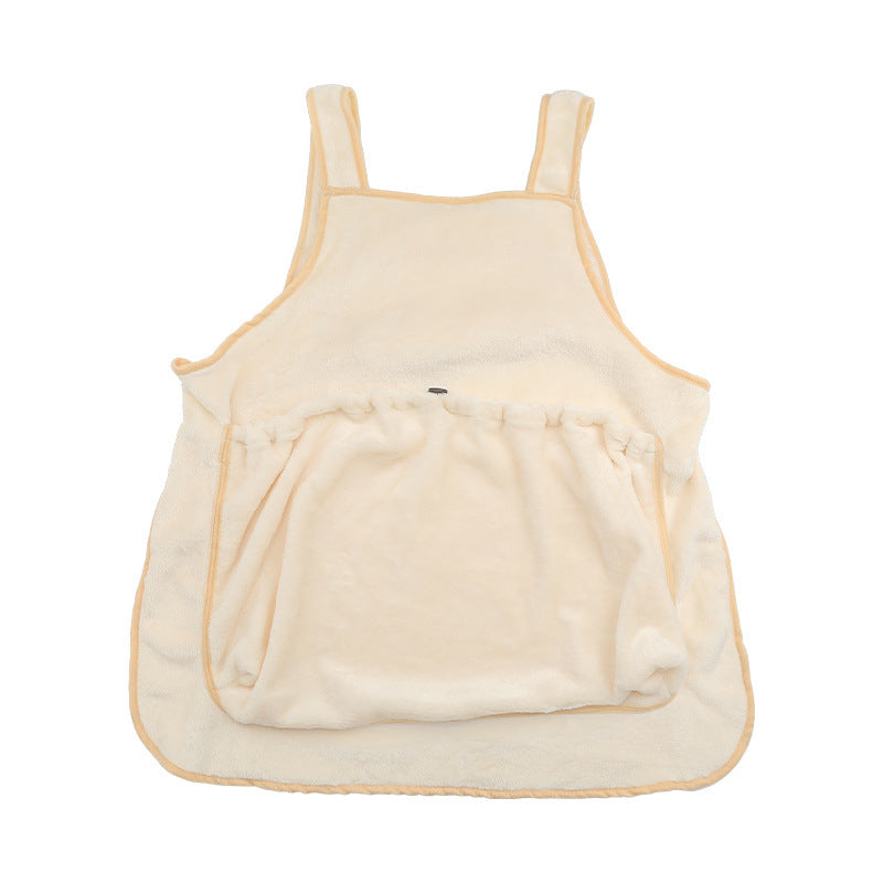 Pet Carrier Hanging Chest Apron Travel Plush Pocket Bag