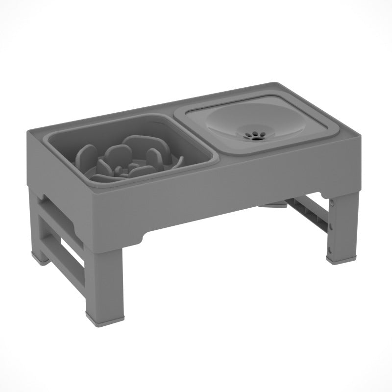 Adjustable Stainless Double Bowl Pet Feeding Stand